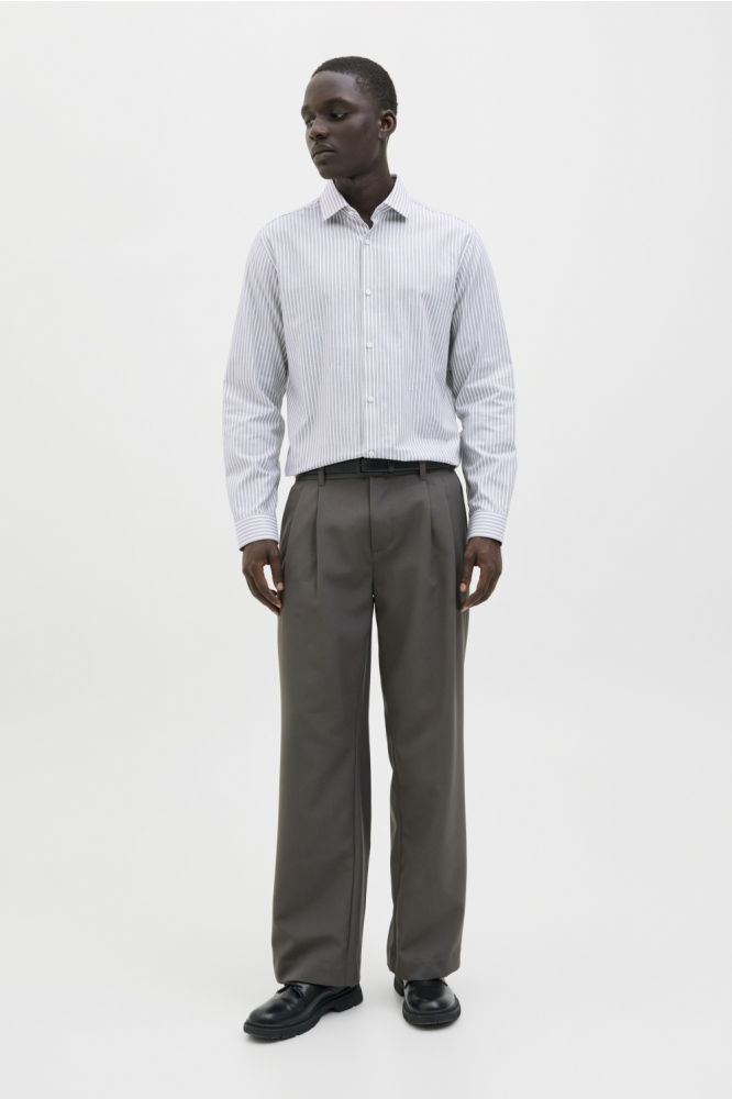 JPRBLAPARKER SHIRT L/S NOOS 12227385 BRIGHT WHITE/SLIM FIT